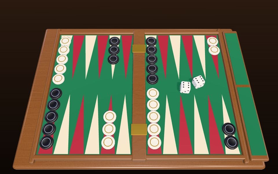 Backgammon online 3D game board